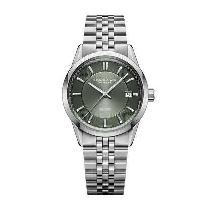 Raymond Weil Freelancer Stainless Steel Case Olive Green Dial Automatic Watch - 2771ST52051