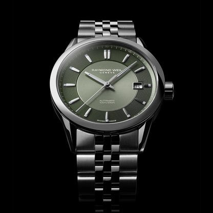 Raymond Weil Freelancer Stainless Steel Case Olive Green Dial Automatic Watch - 2771ST52051