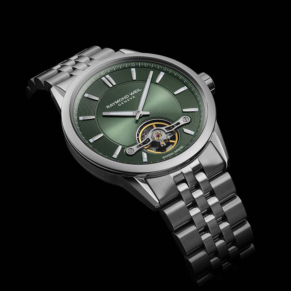 Raymond Weil Freelancer Stainless Steel Case Galvanic Green Dial Automatic Watch