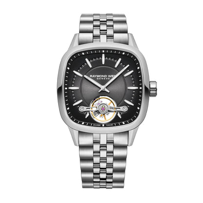 Raymond Weil Freelancer MEN’S Automatic Black Steel Cushion Shape Watch