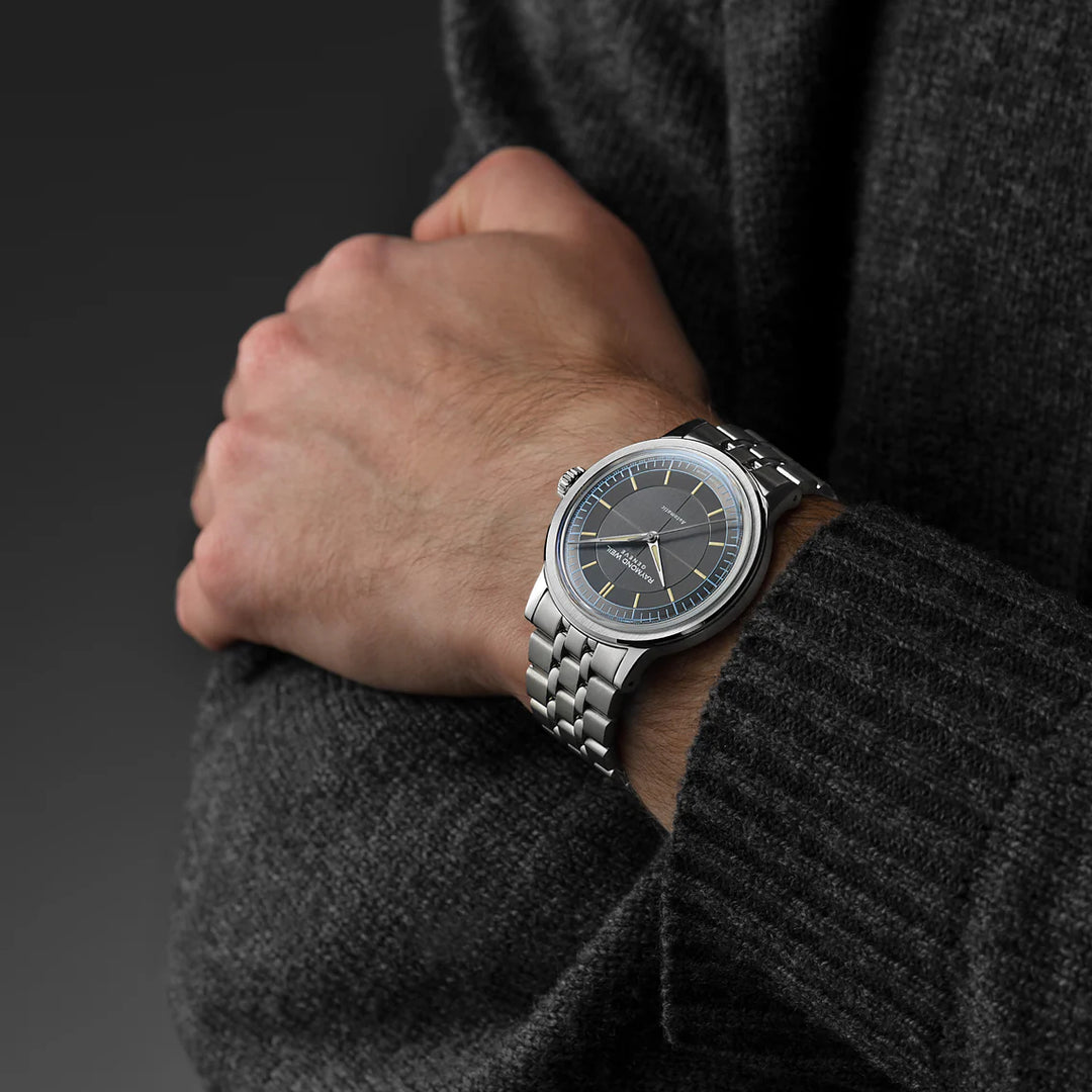 RAYMOND WEIL MILLESIME AUTOMATIC CENTRAL SECONDS ANTHRACITE SECTOR DIAL WATCH