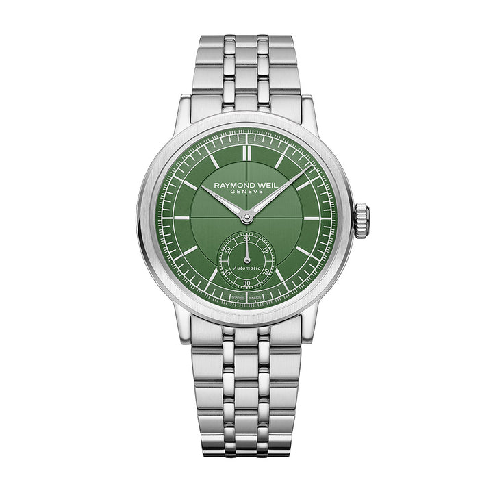 Raymond Weil Millesime Stainless Steel Case Green Sector Dial Automatic Watch