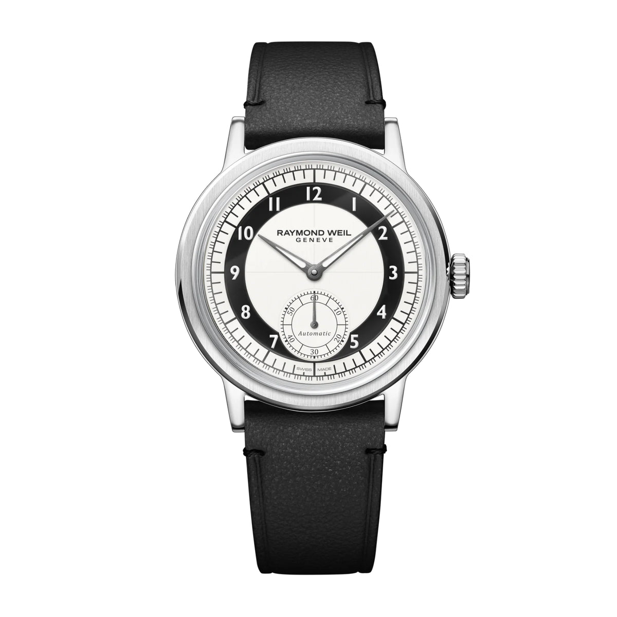 Raymond Weil Millesime Men's Automatic Small Seconds Tuxedo Black and White Dial Watch