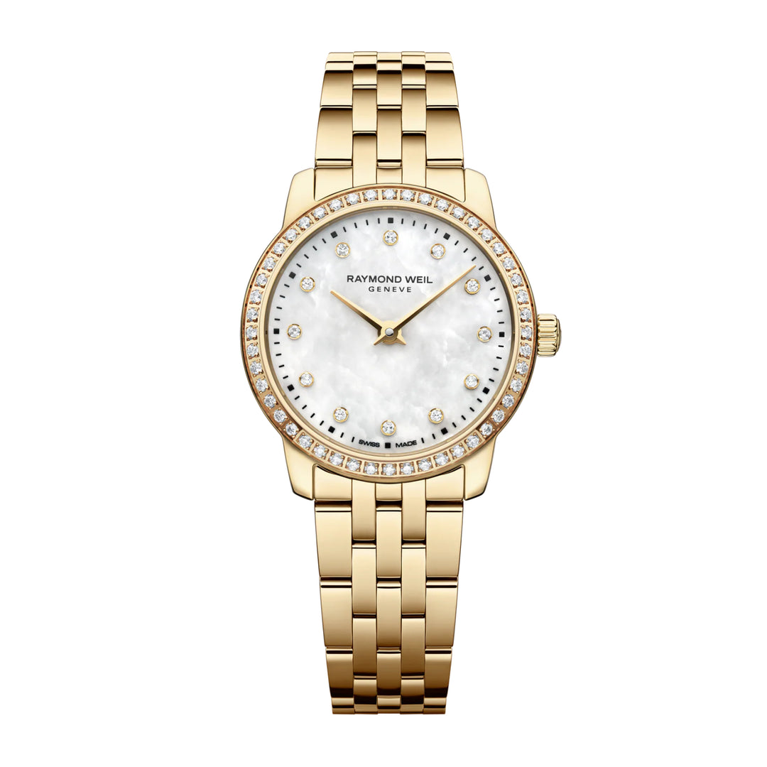 RAYMOND WEIL TOCCATA LADIES CLASSIC GOLD 60 DIAMOND STEEL QUARTZ WATCH