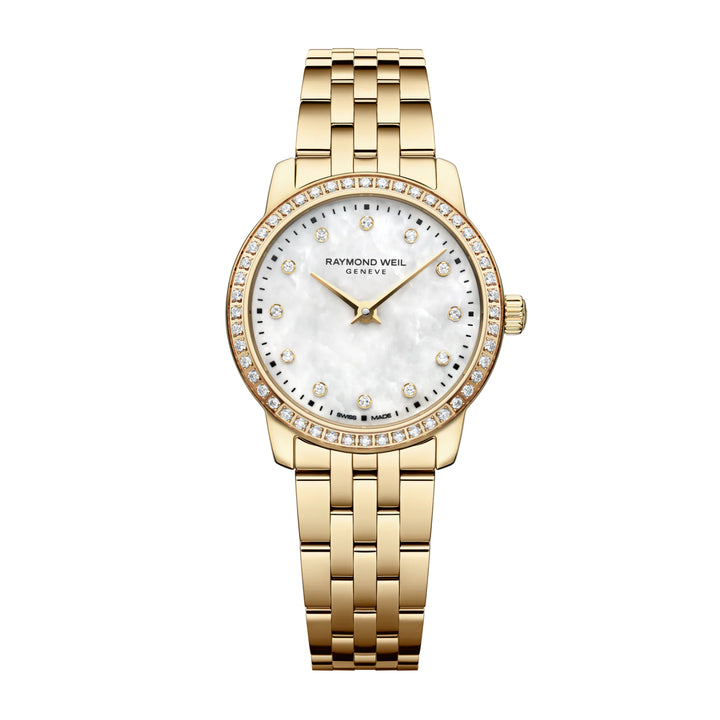 RAYMOND WEIL TOCCATA LADIES CLASSIC GOLD 60 DIAMOND STEEL QUARTZ WATCH