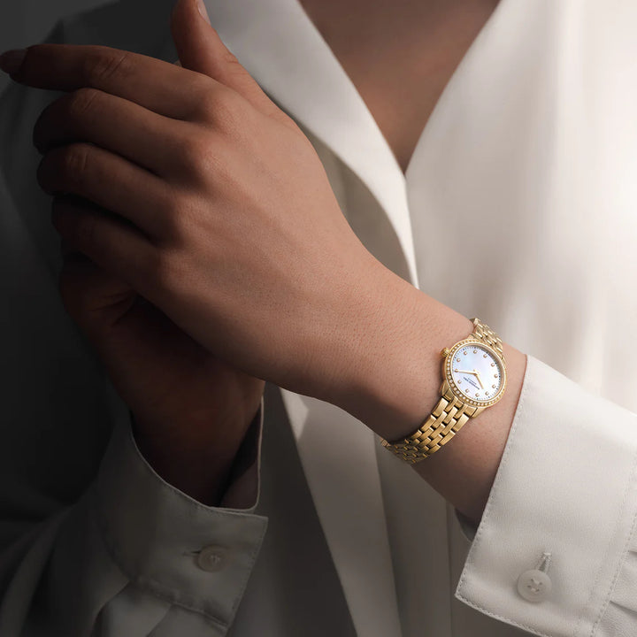 RAYMOND WEIL TOCCATA LADIES CLASSIC GOLD 60 DIAMOND STEEL QUARTZ WATCH