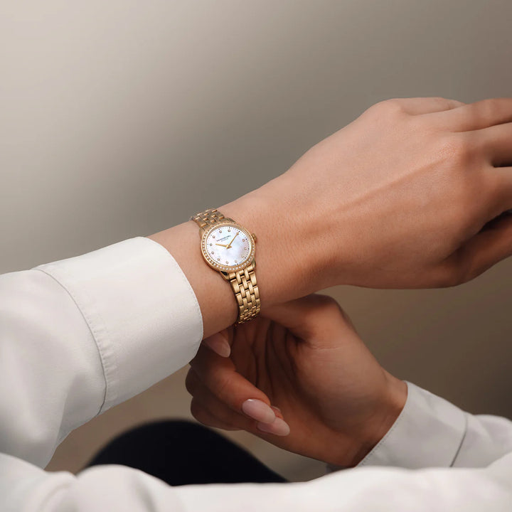 RAYMOND WEIL TOCCATA LADIES CLASSIC GOLD 60 DIAMOND STEEL QUARTZ WATCH