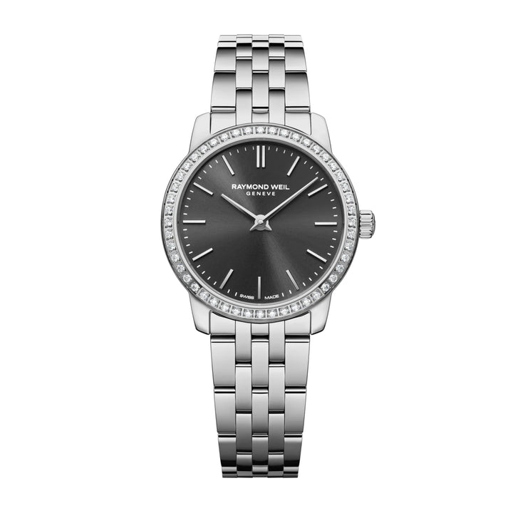 RAYMOND WEIL TOCCATA LADIES CLASSIC DIAMOND STAINLESS STEEL BLACK DIAL QUARTZ WATCH