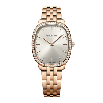 Raymond Weil Toccata Heritage Old Silver Dial Quartz Diamonds Bracelet Watch 31 x 36 mm