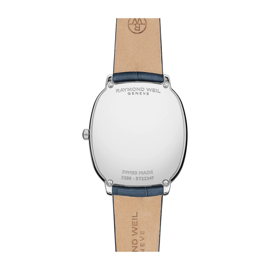 Raymond Weil Toccata Heritage Blue Dial Blue Leather Strap Quartz Watch 31 x 36 mm