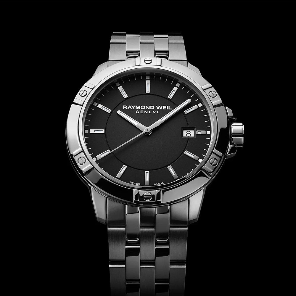 Raymond Weil Tango Stainless Steel Case Black Dial Quartz Watch