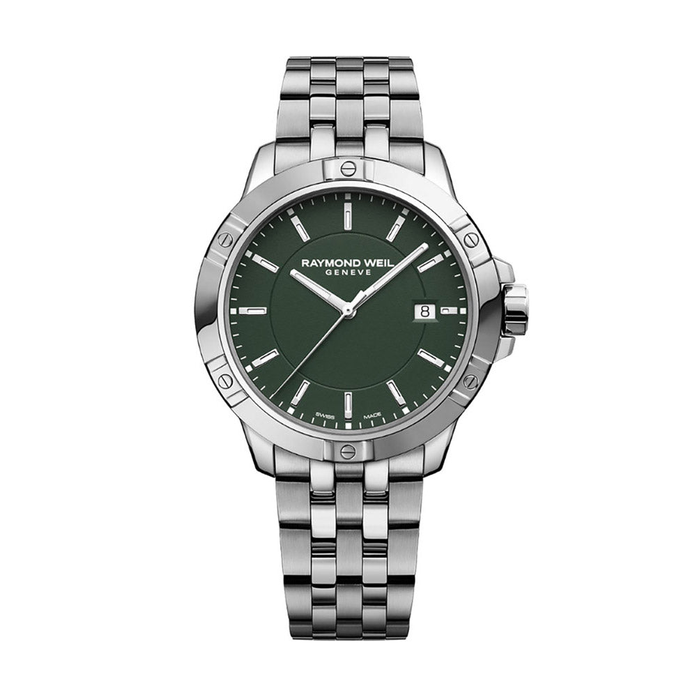 Raymond Weil Tango Stainless Steel Case Green Dial Quartz Watch