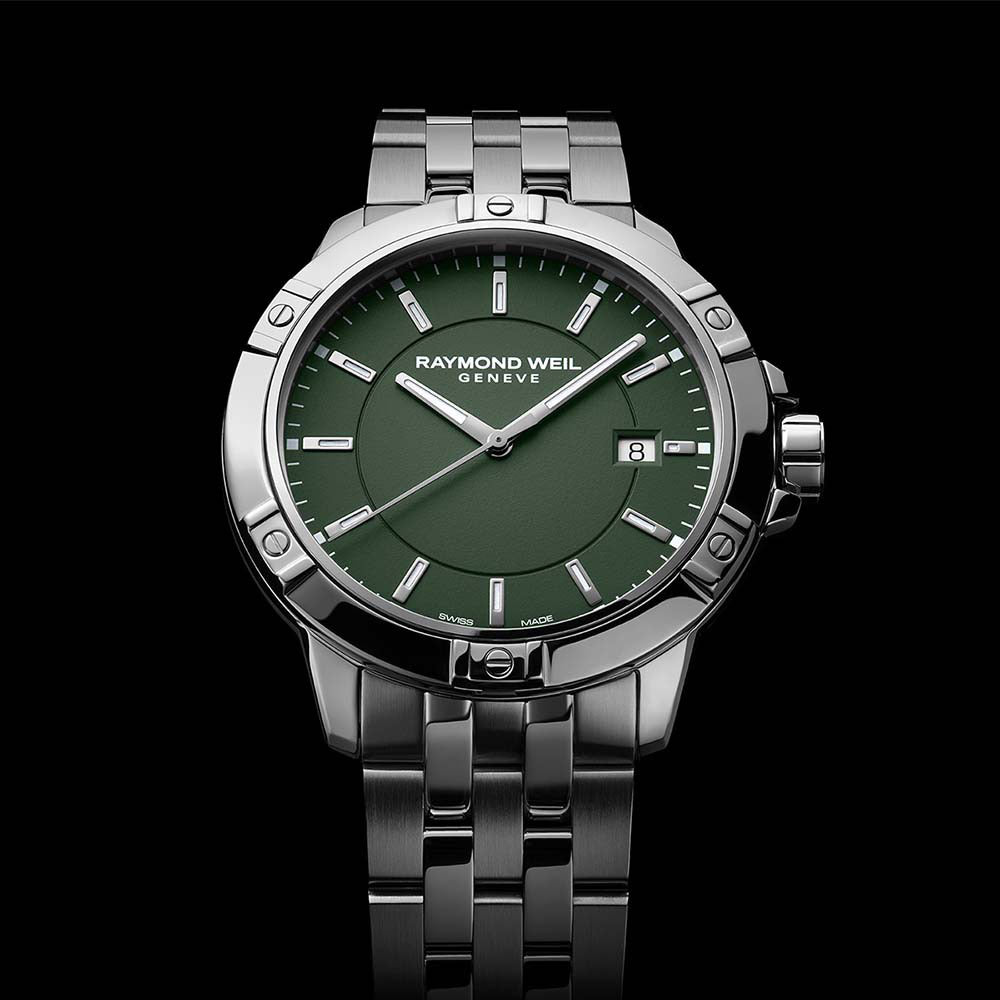 Raymond Weil Tango Stainless Steel Case Green Dial Quartz Watch