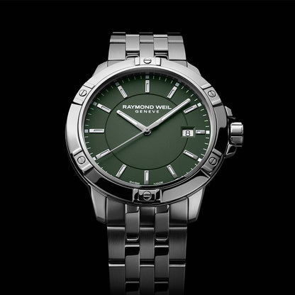 Raymond Weil Tango Stainless Steel Case Green Dial Quartz Watch - 8160ST52041
