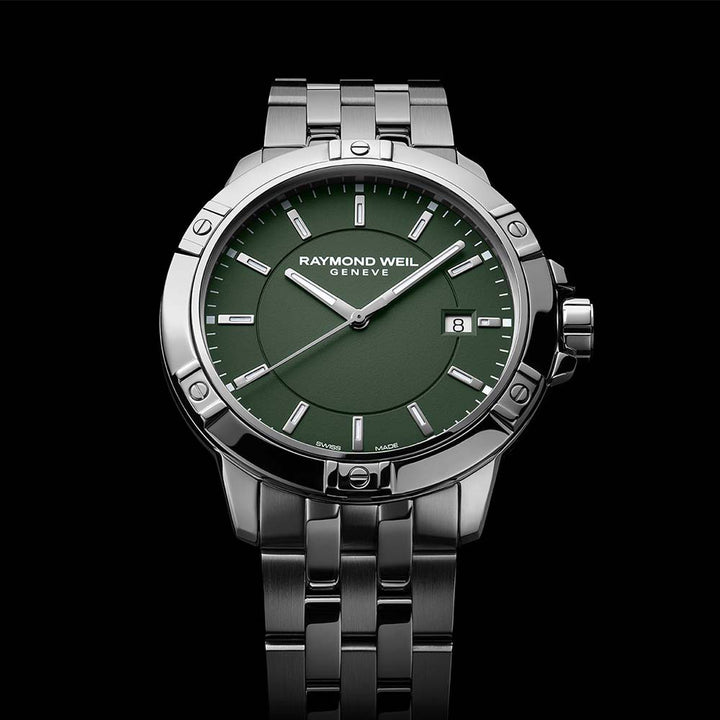 Raymond Weil Tango Stainless Steel Case Green Dial Quartz Watch