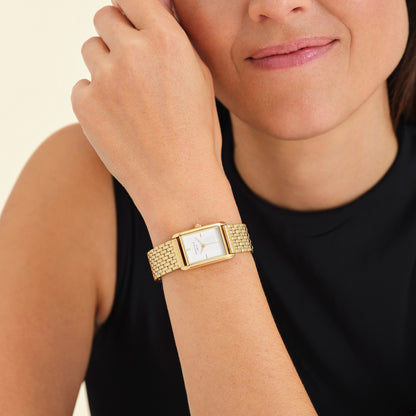 Rosefield Heirloom White Dial Steel Gold Women's Watch