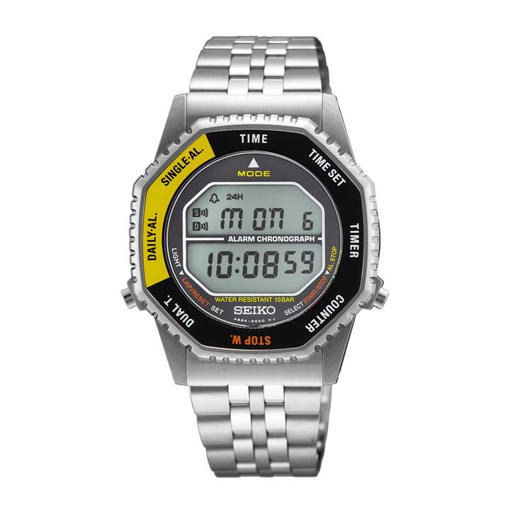 Seiko Rotocall Men's Quartz Yellow Bezel Watch
