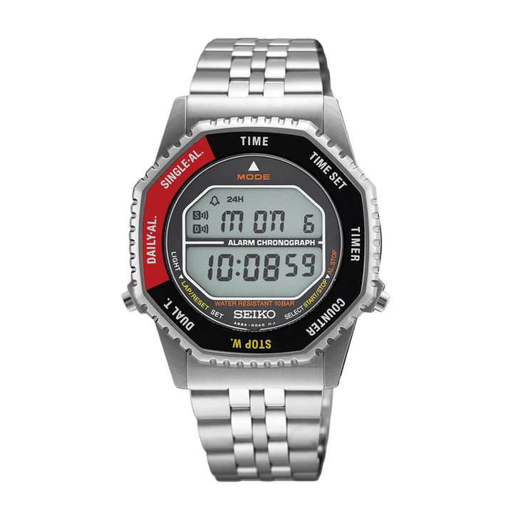 Seiko Rotocall Men's Quartz Red Bezel Watch