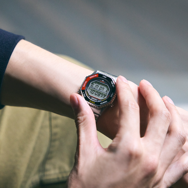 Seiko Rotocall Men's Quartz Red Bezel Watch