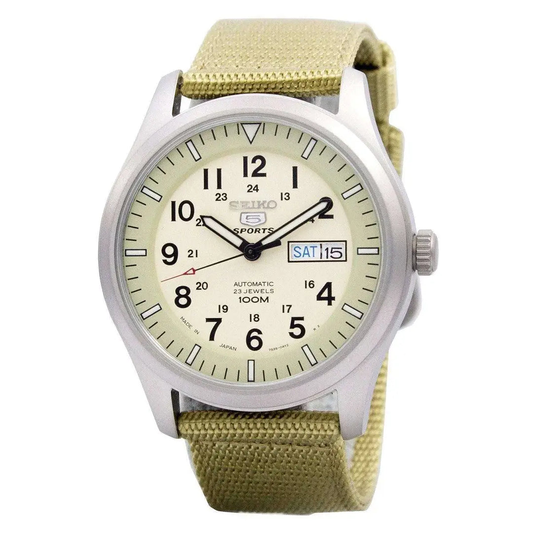Seiko sport 5 automatic military watch deals