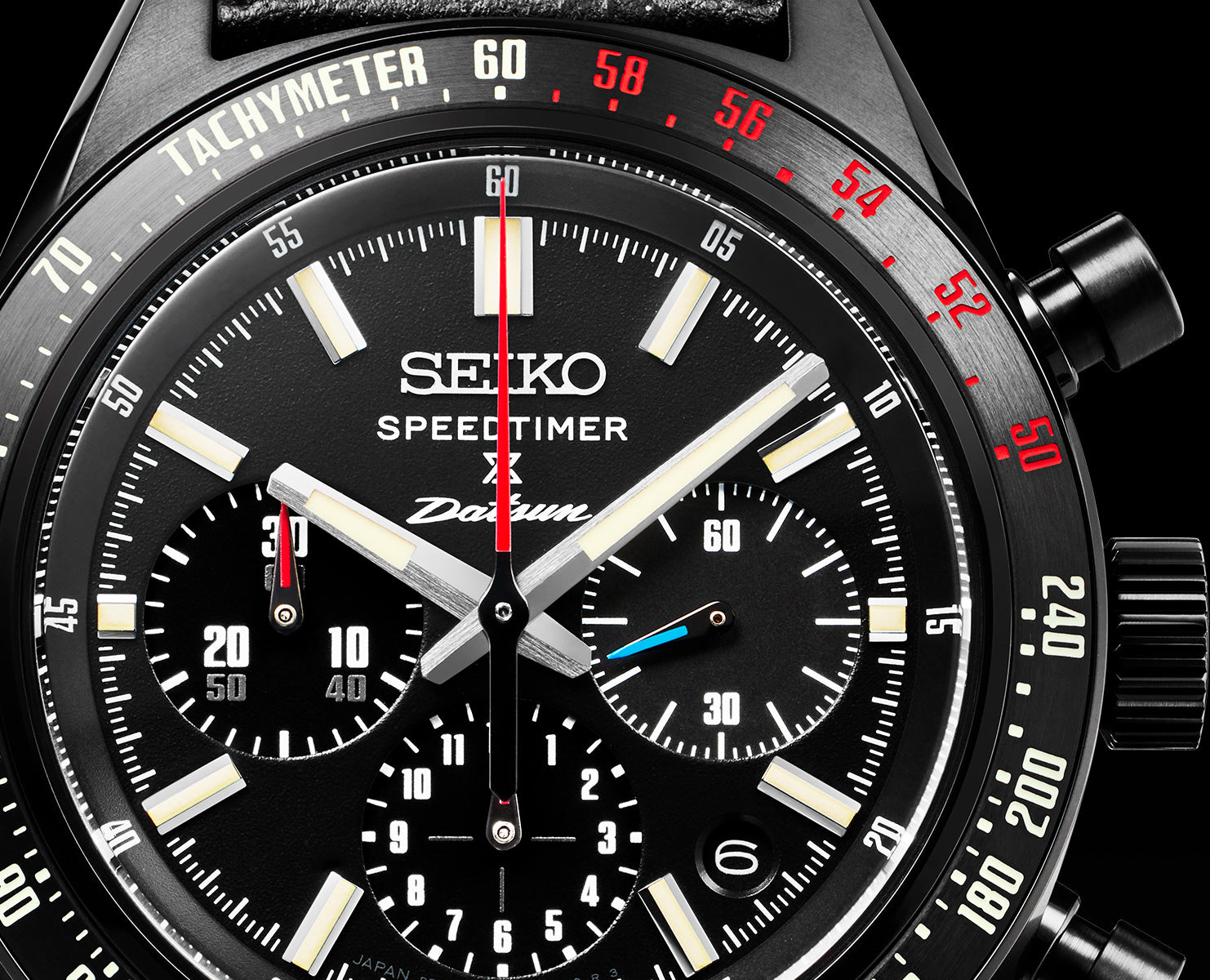 Dial close-up of Seiko Prospex Speedtimer