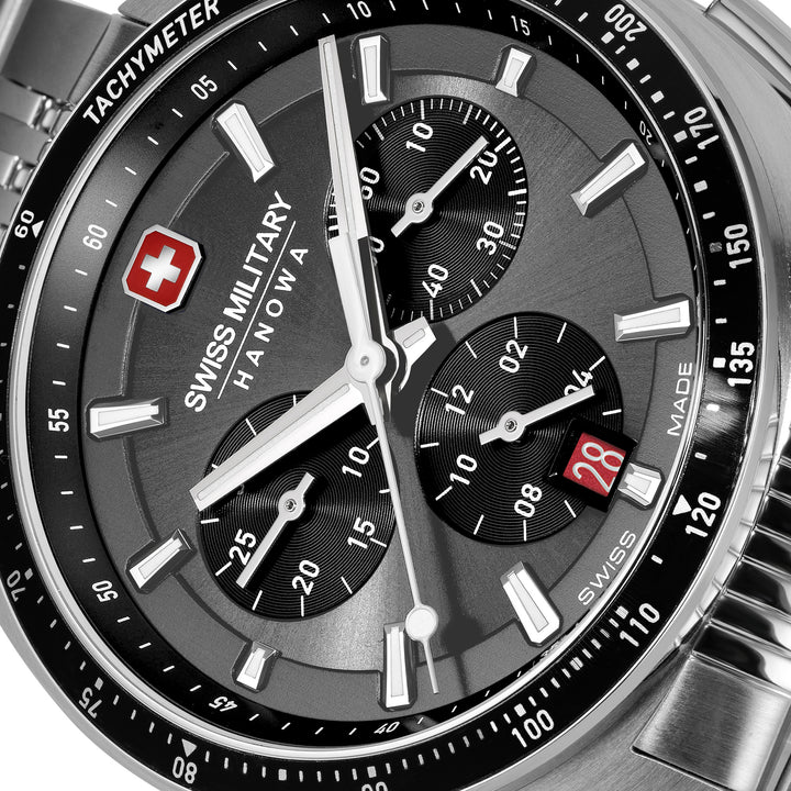 Swiss Military By Hanova Men's Stainless Steel Case Bracelet COOL GREY Dial Watch