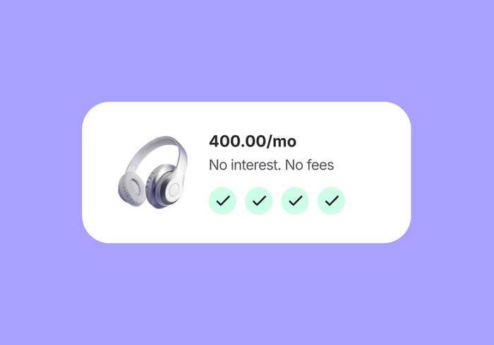Pay in 4 — split into 4 interest-free payments
