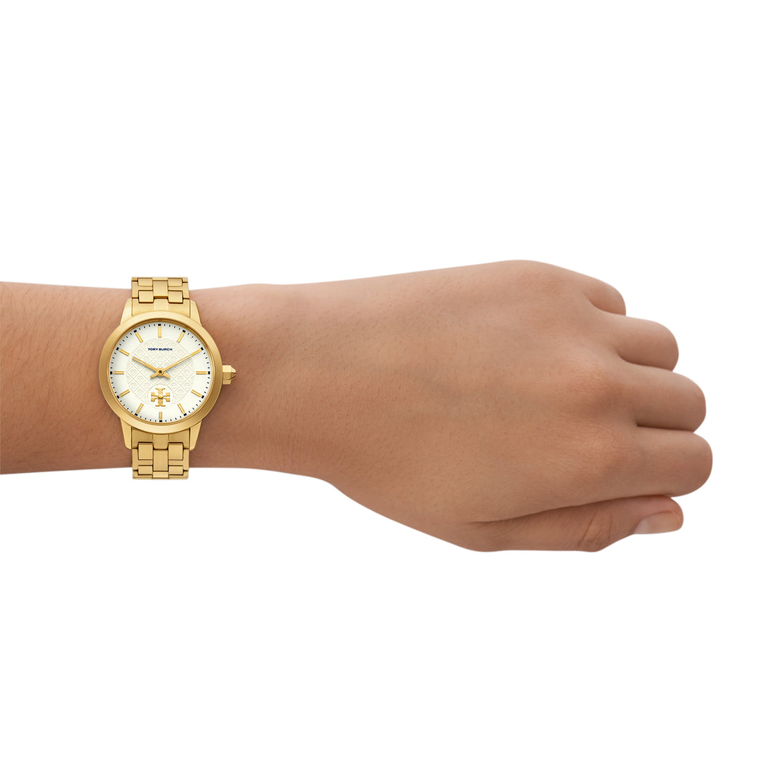 Tory Burch Women's The Tory Three-Hand  Gold-Tone Stainless Steel Watch