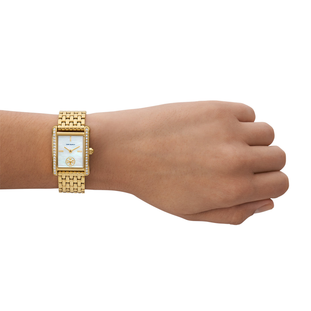 Tory Burch Women's The Eleanor Three-Hand  Gold-Tone Stainless Steel Watch