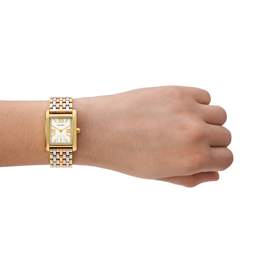 Tory Burch Women's The Eleanor Three-Hand  Gold-Tone Stainless Steel Watch