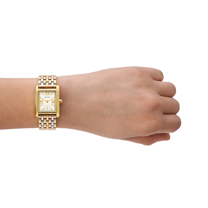 Tory Burch Women's The Eleanor Three-Hand  Gold-Tone Stainless Steel Watch