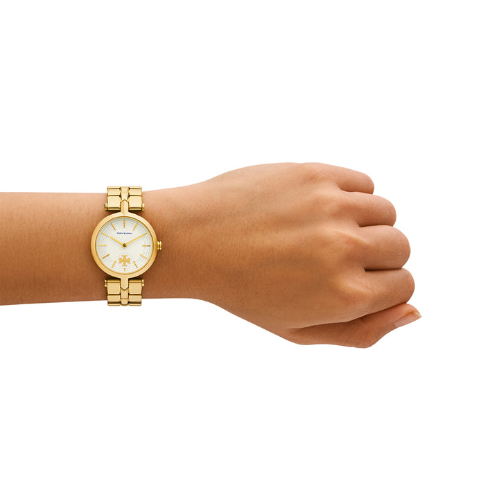 Tory Burch Women's Kira Three-Hand  Gold-Tone Stainless Steel Watch