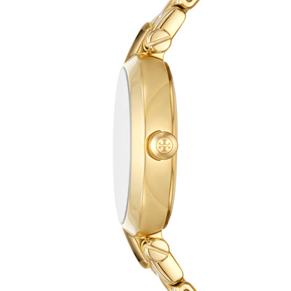 Tory Burch Women's Kira Three-Hand  Gold-Tone Stainless Steel Watch