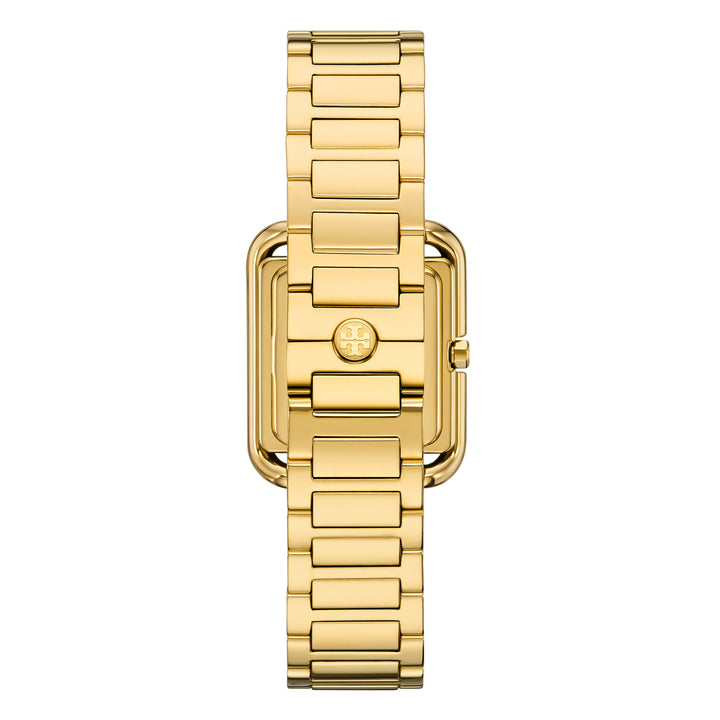 Tory Burch Women's Kira Square Three-Hand  Gold-Tone Stainless Steel Watch