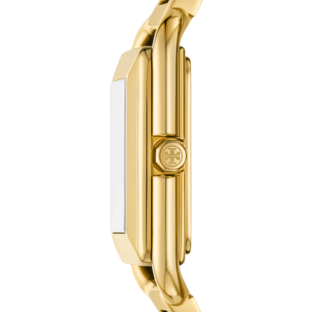 Tory Burch Women's Kira Square Three-Hand  Gold-Tone Stainless Steel Watch