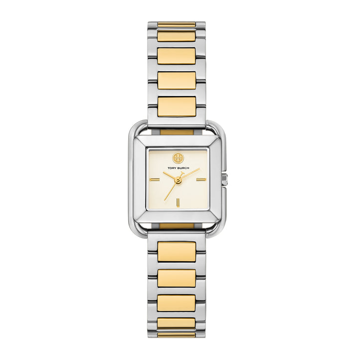 Tory Burch Women's Kira Square Three-Hand  Stainless Steel Watch