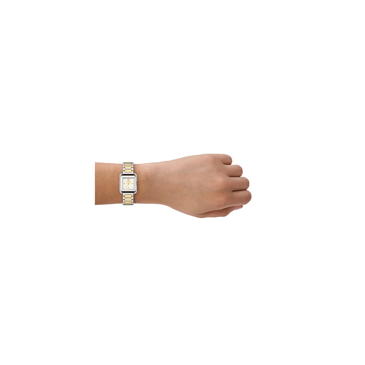 Tory Burch Women's Kira Square Three-Hand  Stainless Steel Watch