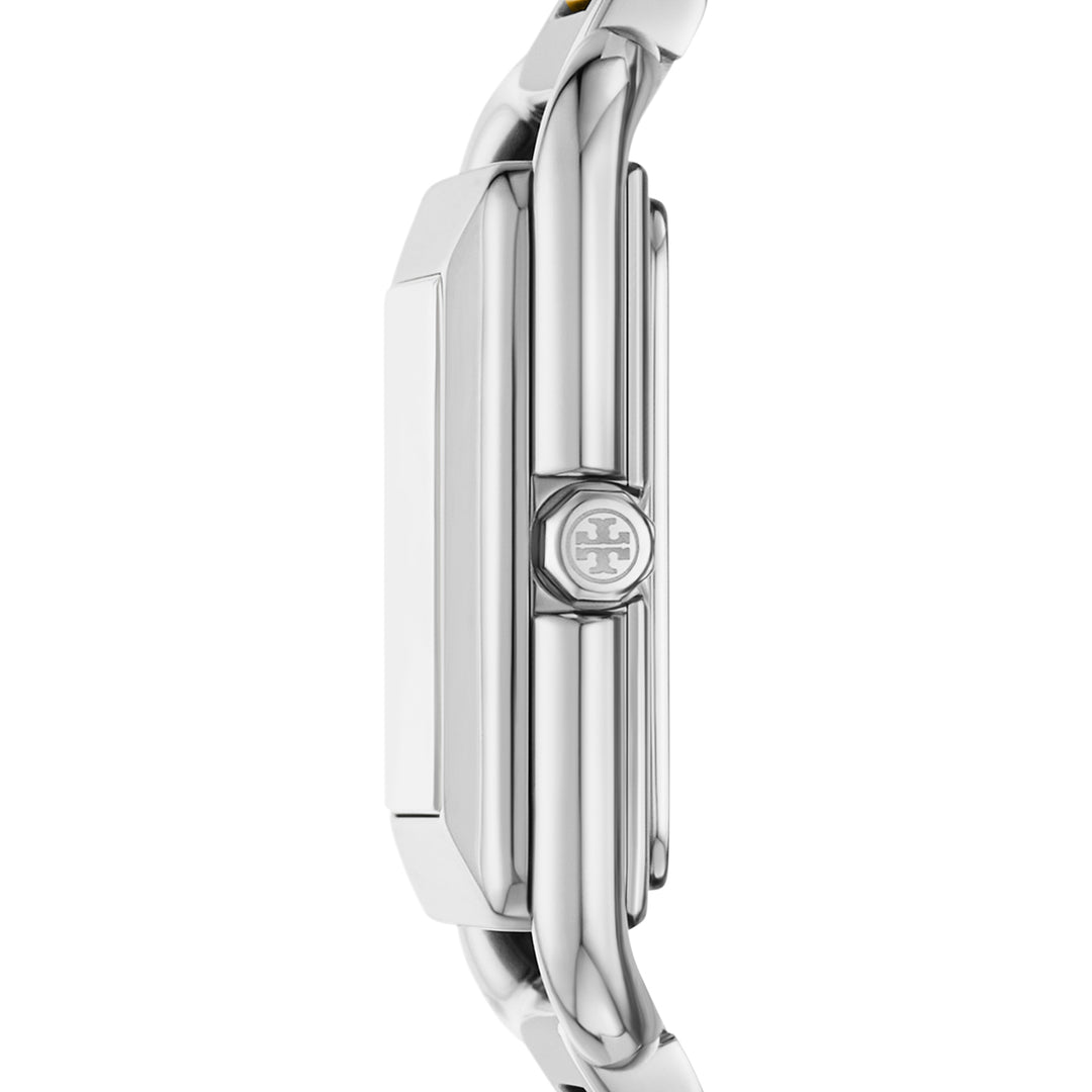 Tory Burch Women's Kira Square Three-Hand  Stainless Steel Watch