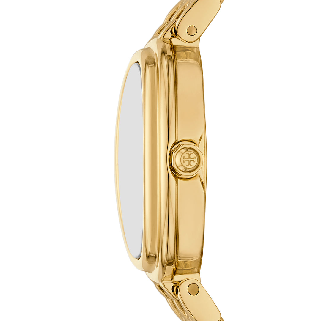 Tory Burch Women's Oval Two-Hand  Gold-Tone Stainless Steel Watch