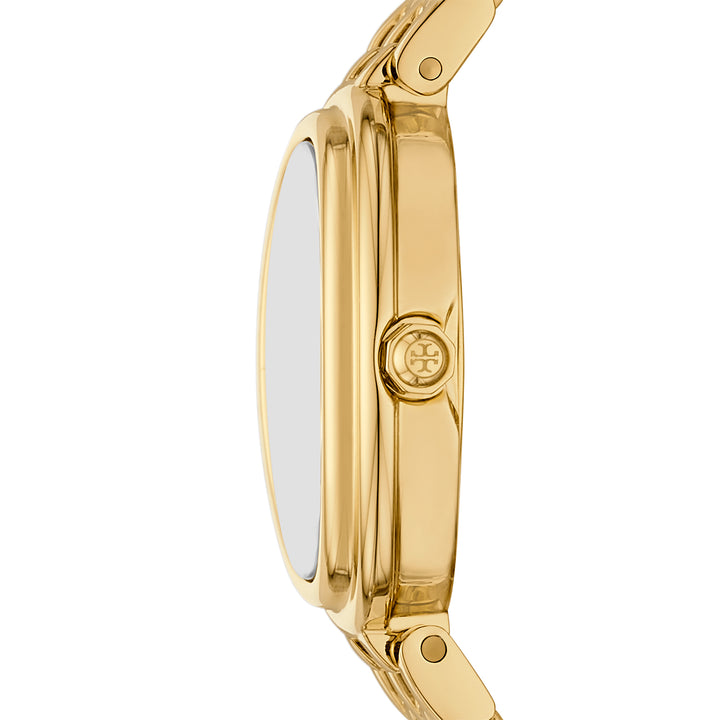 Tory Burch Women's Oval Two-Hand  Gold-Tone Stainless Steel Watch