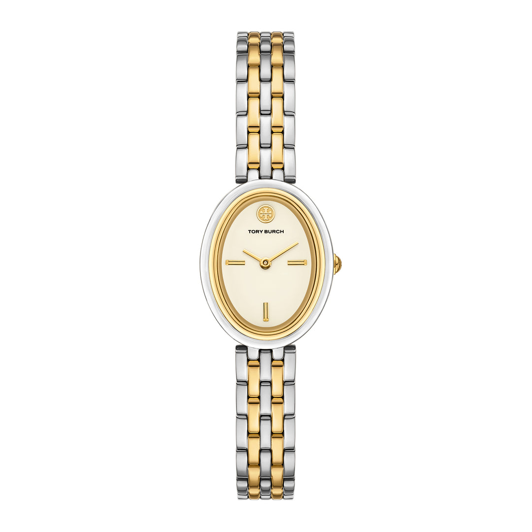 Tory Burch Women's Oval Two-Hand  Two-Tone Stainless Steel Watch