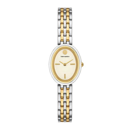 Tory Burch Women's Oval Two-Hand  Two-Tone Stainless Steel Watch