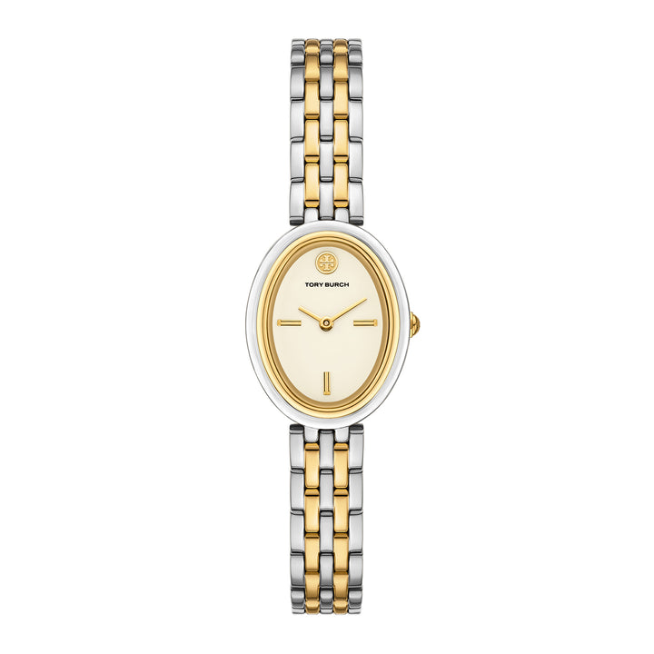 Tory Burch Women's Oval Two-Hand  Two-Tone Stainless Steel Watch