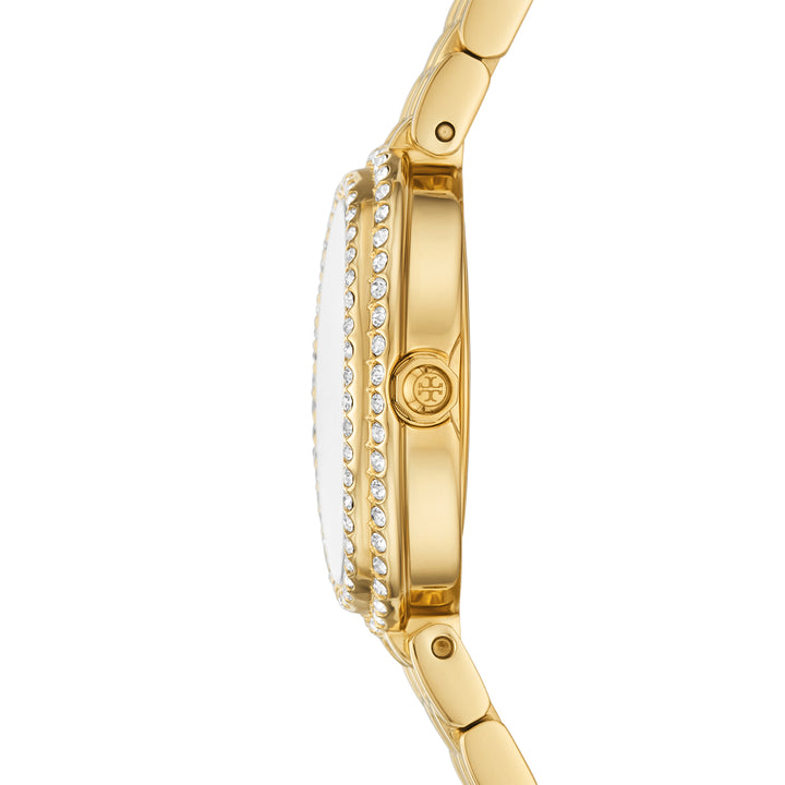 Tory Burch Women's The Oval Two-Hand  Gold-Tone Stainless Steel Watch