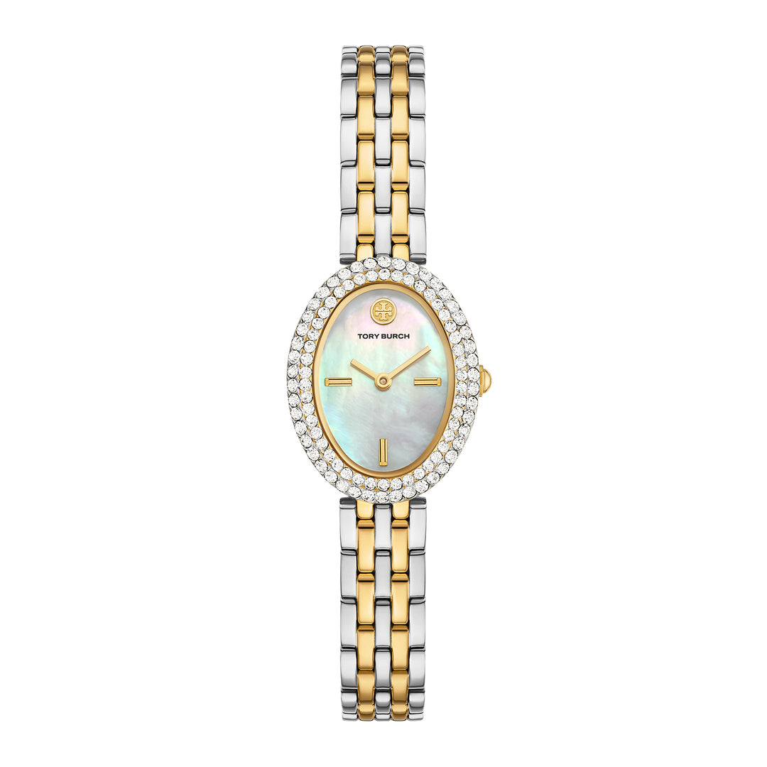 Tory Burch Women's The Oval Two-Hand  Gold-Tone Stainless Steel Watch