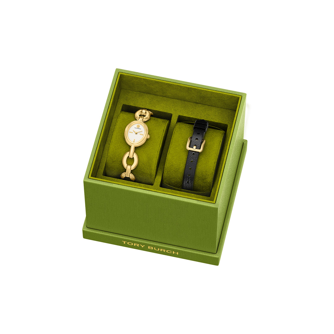 Tory Burch Women's Small Oval Watch Gift Set
