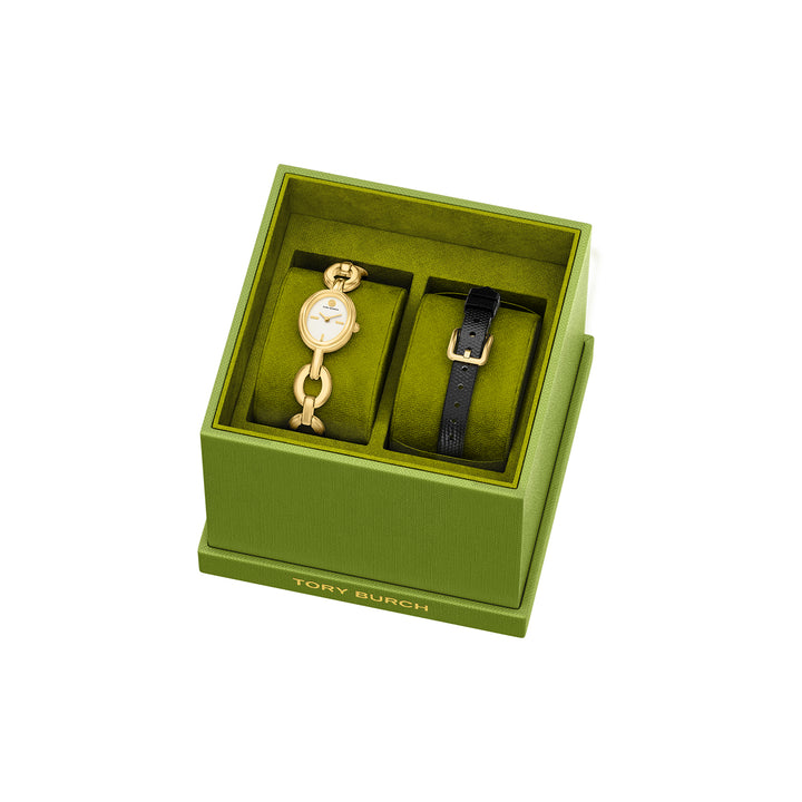 Tory Burch Women's Small Oval Watch Gift Set