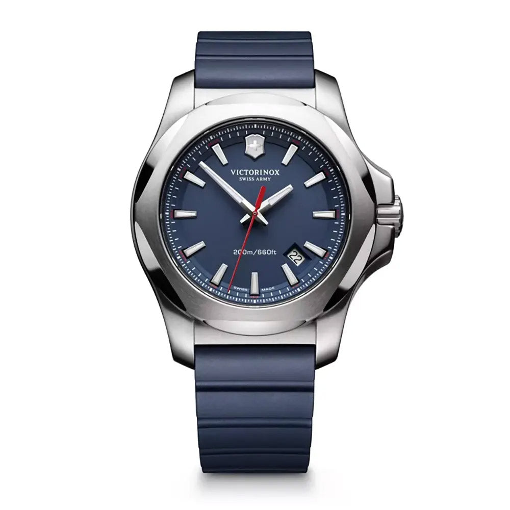 Victorinox Men's Silver Tone Case Blue Dial Quartz Watch