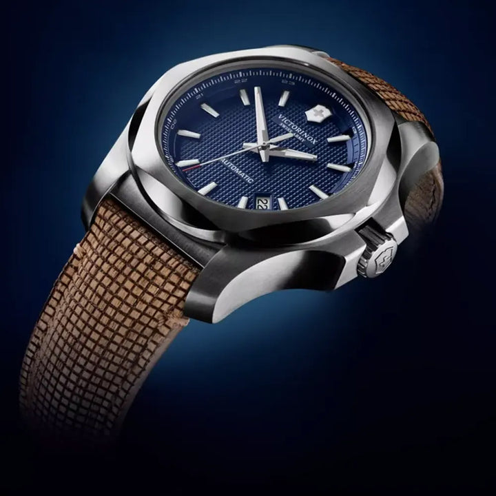Victorinox Men's Silver Tone Case Blue Dial Automatic Watch