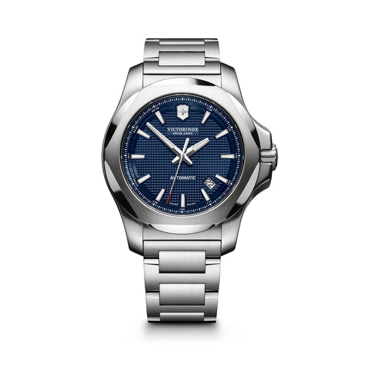 Victorinox Men's Silver Tone Case Blue Dial Automatic Watch